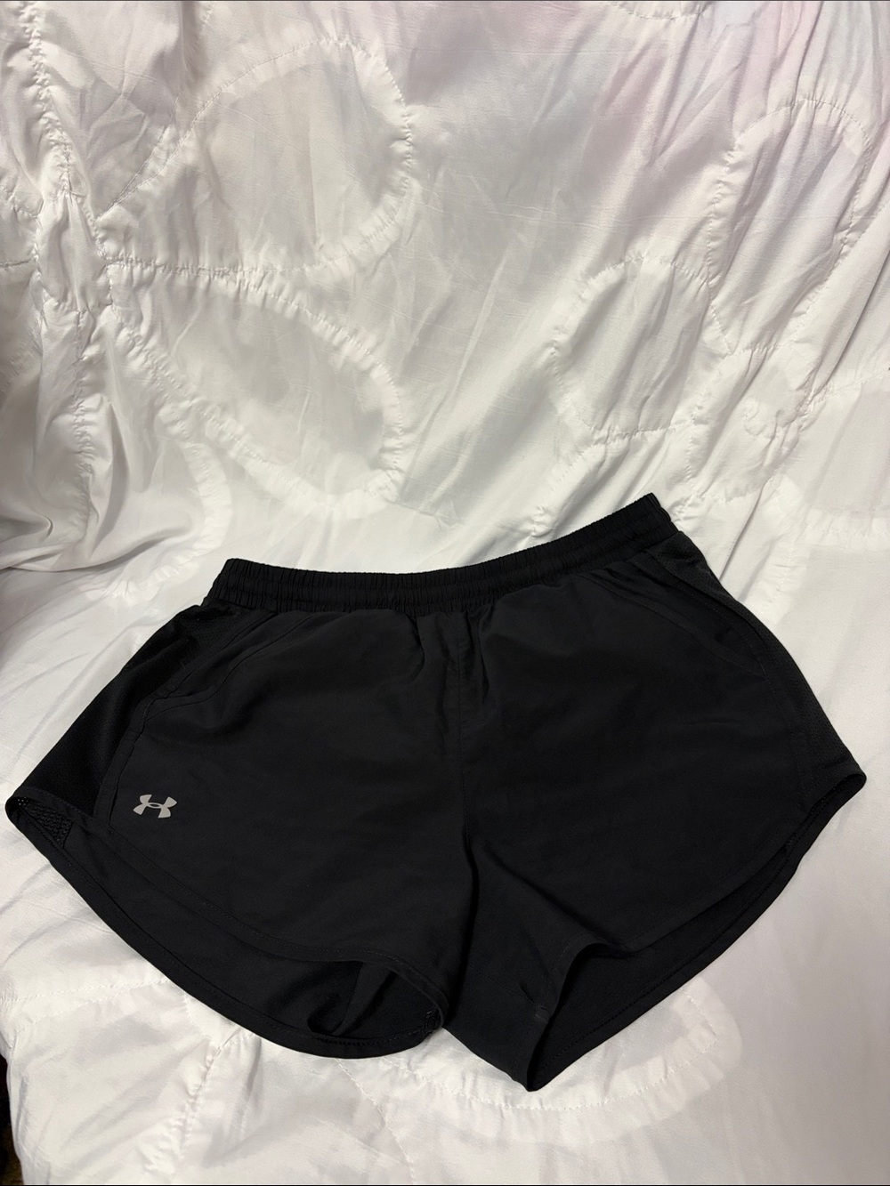 Under Armour Black Women's Athletic Shorts with Reflective Logo